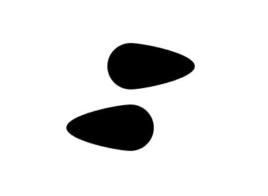 two simple kind oval shapes