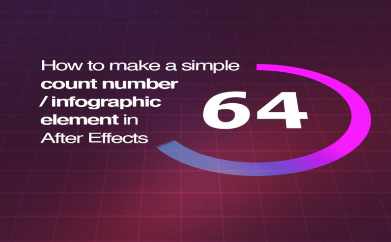 How to make a simple count number - infographic element in After Effects