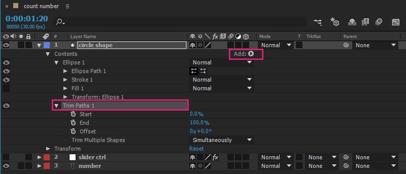 after effects add trim path