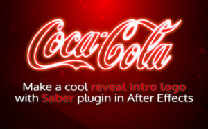 make a cool reveal intro logo with saber plugin in after effects