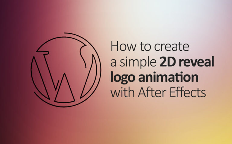 How to create a simple 2D reveal logo animation with After Effects