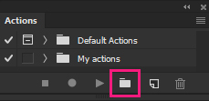 creating a new folder for the action