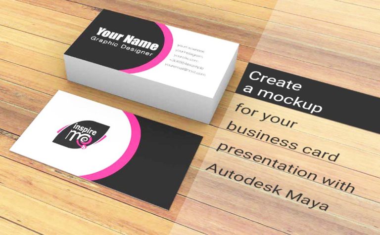 Create a mockup for your business card presentation with Autodesk Maya