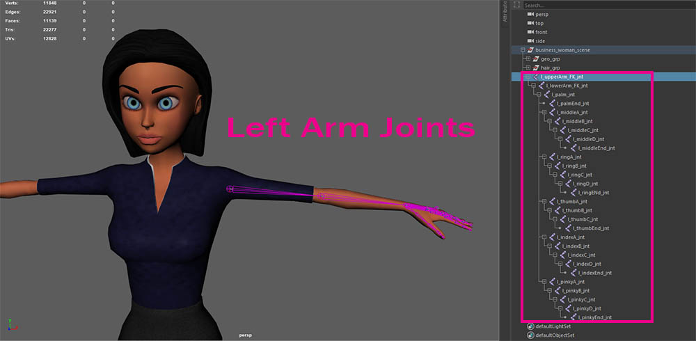 left arm joints