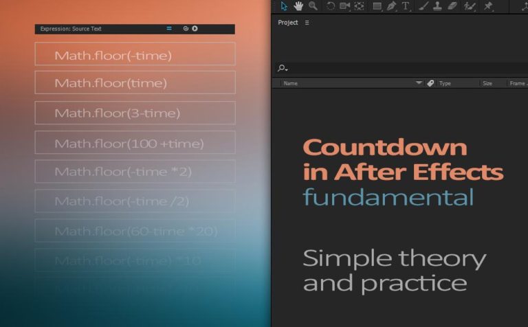 Countdown in After Effects fundamental. Simple theory and practice