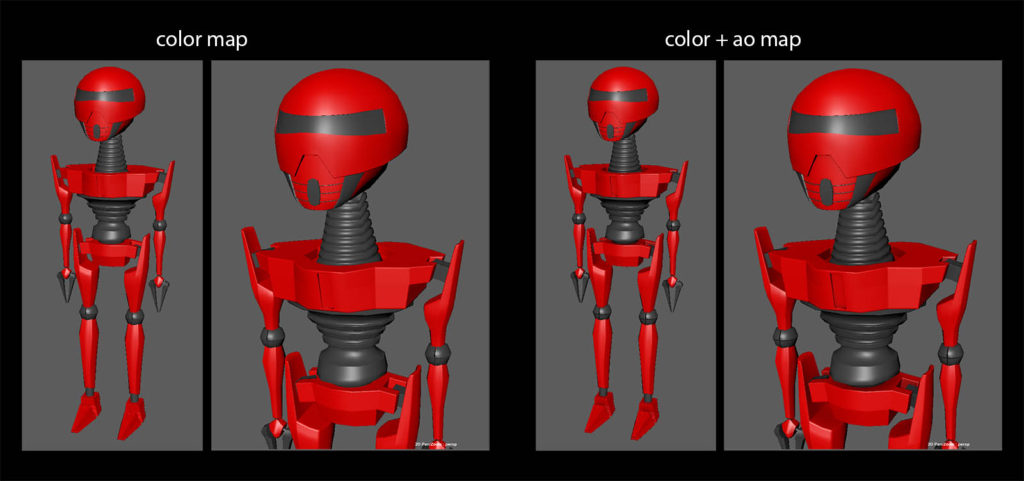 compare just color map vs color +ao map