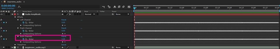 Audio Amplitude layer - added