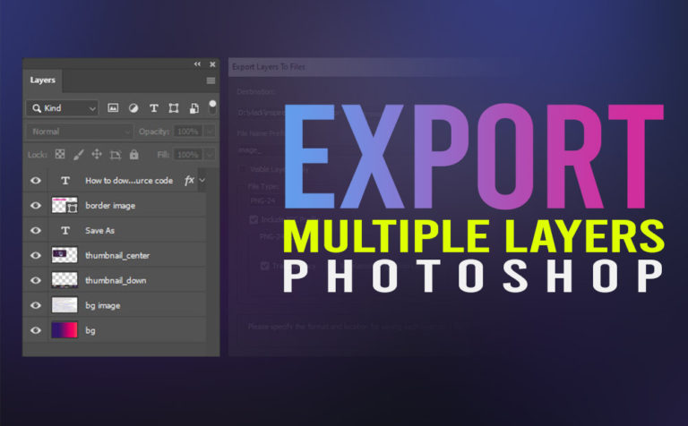 How to export multiple layers from Photoshop