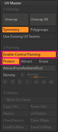 uv master enable control painting