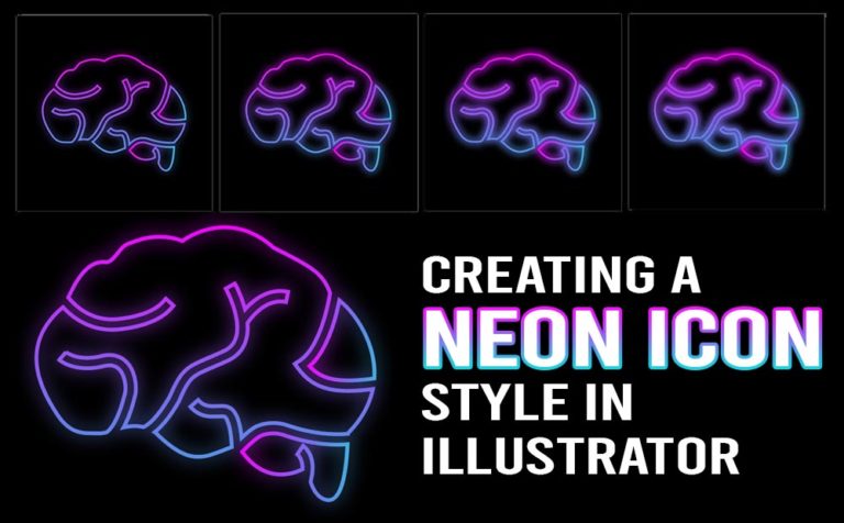 Creating a neon icon style in Illustrator