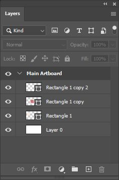 artboard and layer stack preview