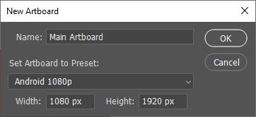 create a new artboard for the layer menu