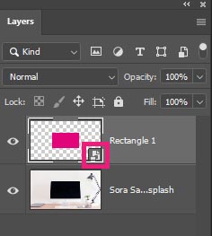 convert a shape layer into a smart object in Photoshop