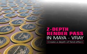 Render a Z-depth render pass in Maya - Vray