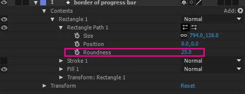 progress bar infographic, add the border of the progress bar, Roundness option