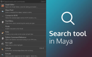 The search tool in Maya