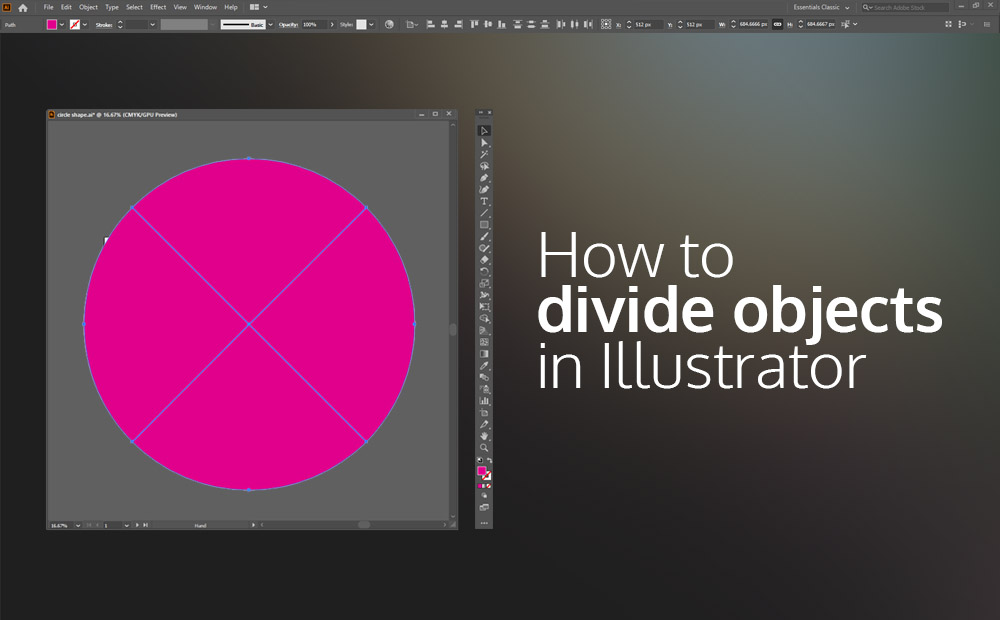 How to divide objects in Illustrator