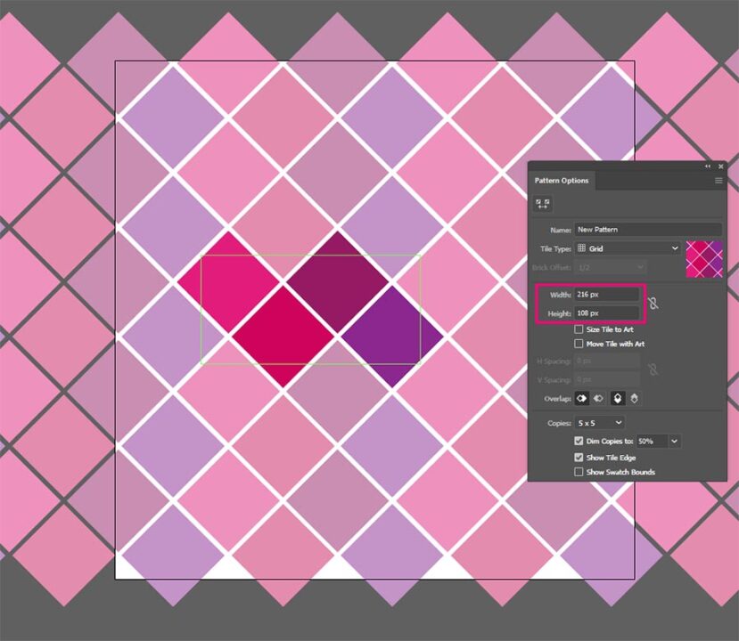 pattern option in Illustrator