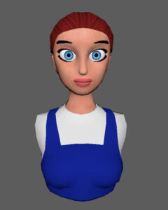 Engineer female 3D avatar, our example model for exporting ambient occlusion in Zbrush