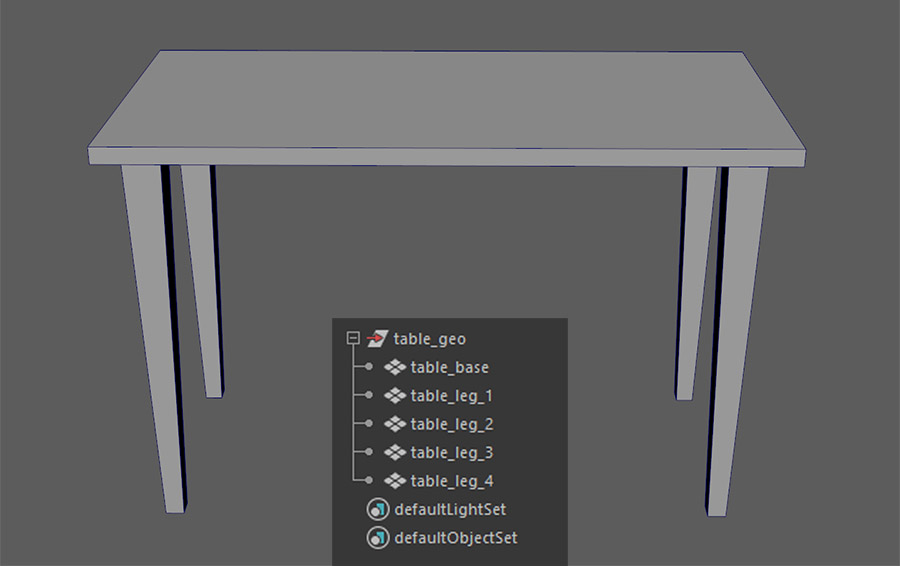 simple table for tablecloth simlutation in Maya