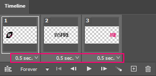 Set the duration of each frame