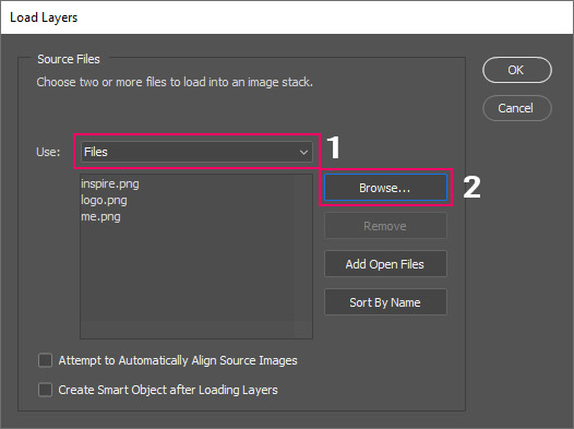 load layers for our new gif in Photoshop