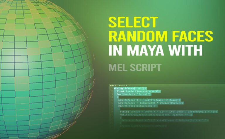 Select Random Faces in Maya with Mel Script