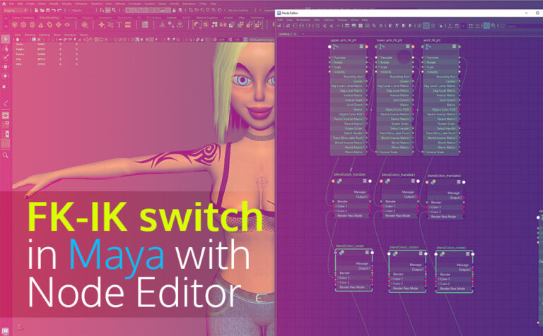 Create an FK-IK switch Arm in Maya with Node Editor