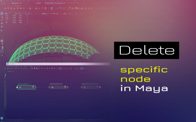 How to delete a specific node in Autodesk Maya 2023