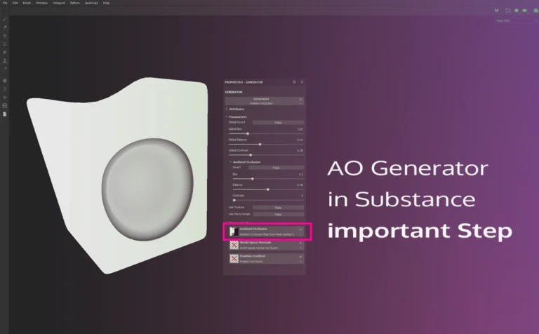 Ambient Occlusion Generator in Substance Painter (One important Step)