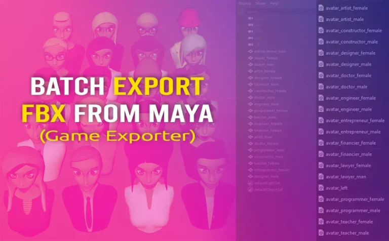 Batch Export FBX from Maya (Game Exporter)