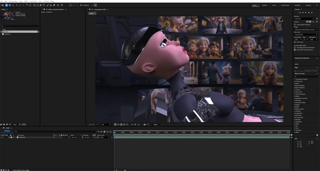 EXR image in After Effects